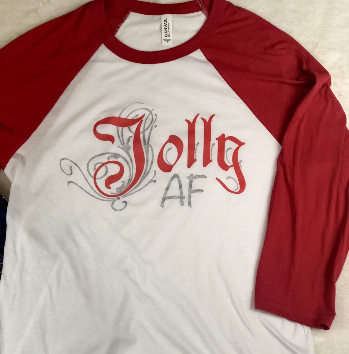 Jolly AF 3/4 Sleeve Holiday Tee