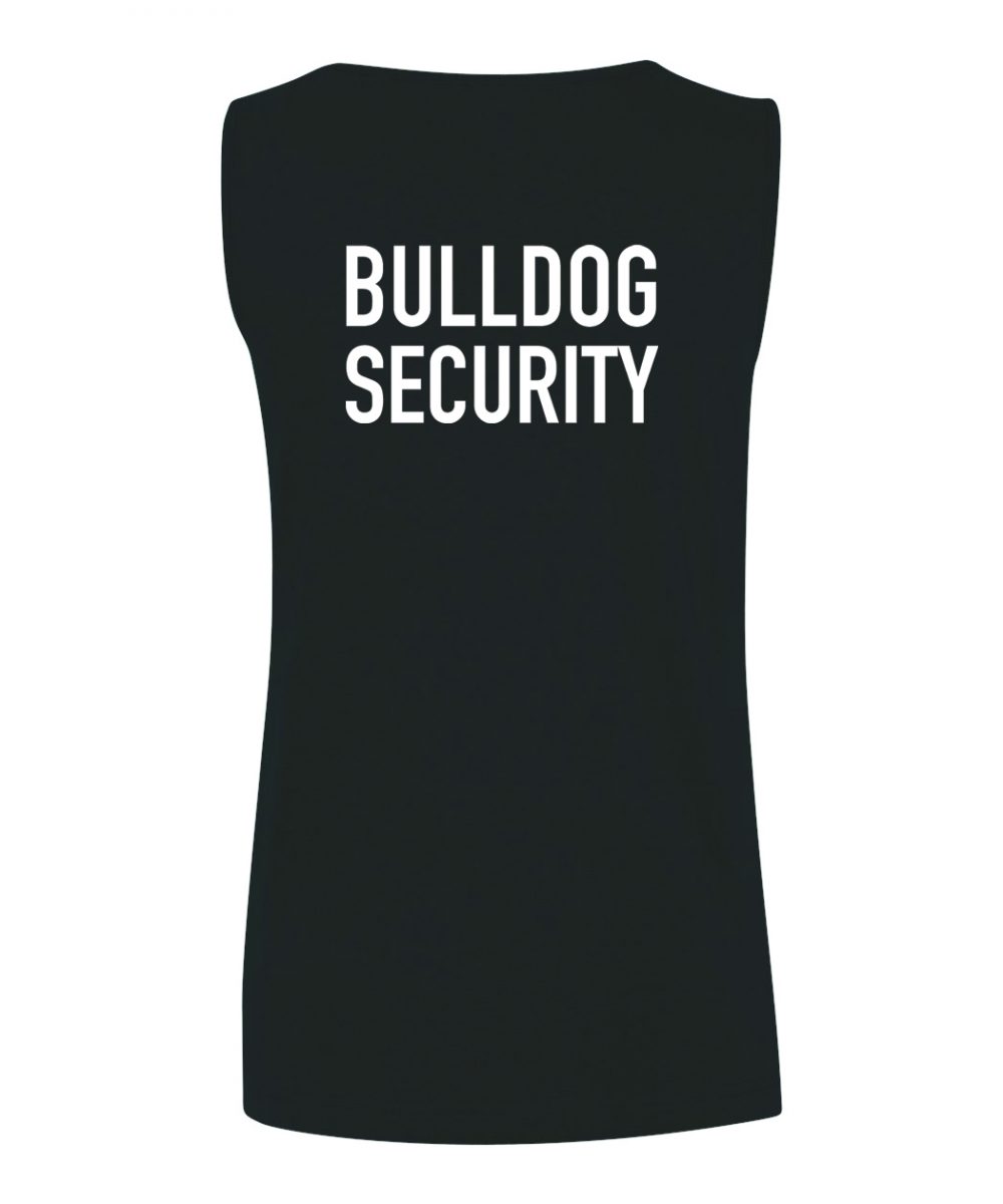 Womens Bulldog Security Black tank top