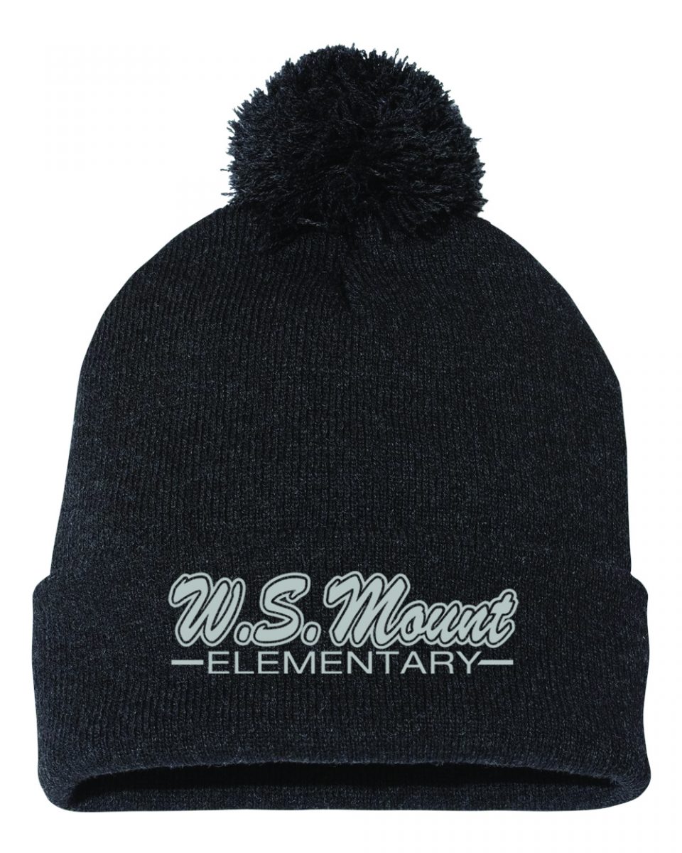 Knit Hat with or without Pom Pom with Mount logo