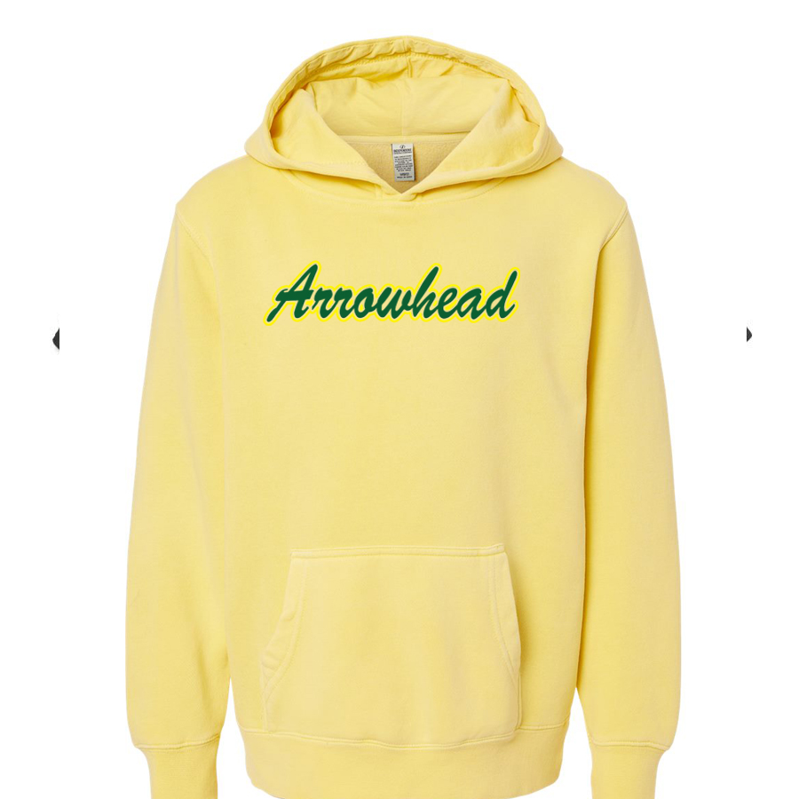 Unisex Midweight Pigment-Dyed Arrowhead Hoodie