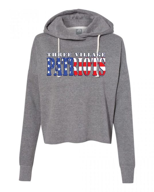 Cropped American Flag Patriots Sweatshirt