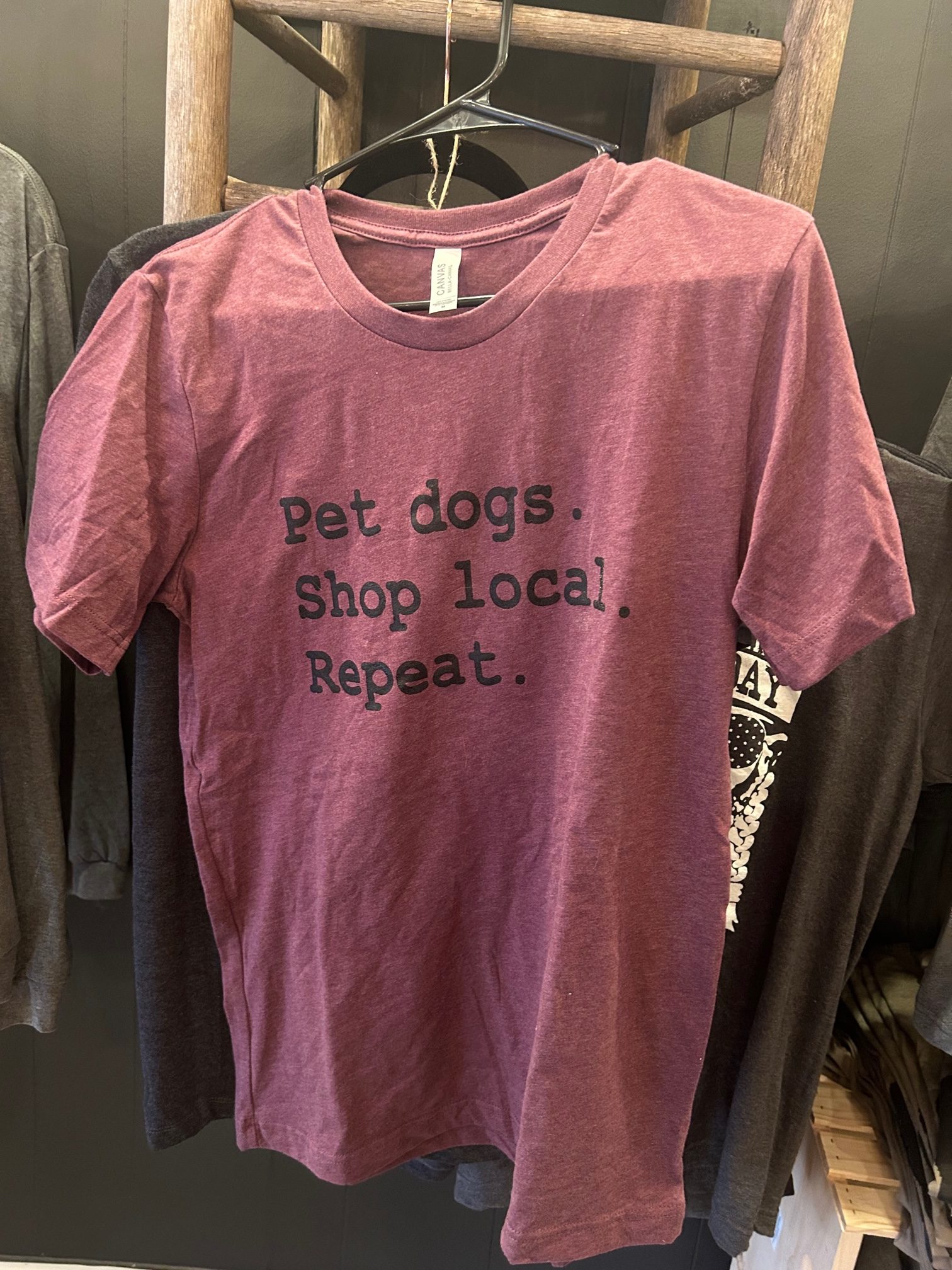 Pet Dogs. Shop Local. Repeat. Tee Shirt