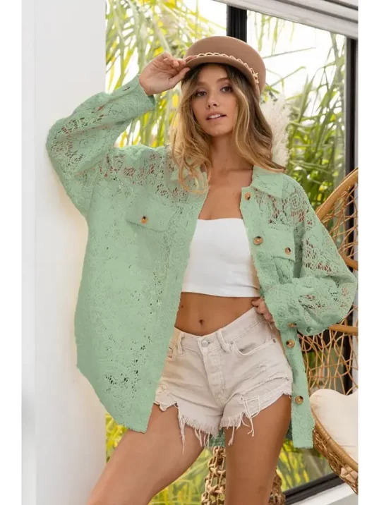 Oversized Lace Shacket - Image 3